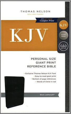 KJV Personal Size Giant Print Bible, Black Leathersoft Cover