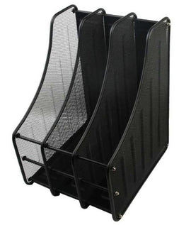 Metal Mesh Document Tray, 3 Tier, Black