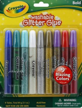 Crayola, Glitter Glue, Washable, 9 count