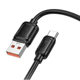 Hoco X115 Surpass 100W Fast Charging Data Cable USB A to Type-C, White