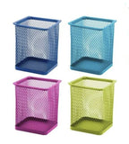 Motarro Square Mesh Pen Holder, Assorted Colours, Single Unit