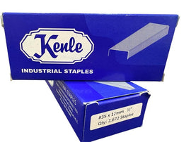 Kenle Industrial Staples, Heavy Duty, #35 x12mm, 1/2", Box of 2,672 Staples