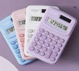 Renzdo Solar Mini Calculator, Assorted Pastel Colours, Single Unit