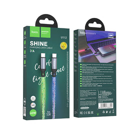 Hoco U112 Shine 60W Charging Data Cable For Type-C To Type-C, Gray
