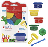 Faber-Castell Modeling Play Dough, 4x50g, Standard Colours