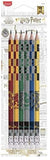 Harry Potter Graphite Pencils, 2HB with eraser top, 6ct