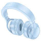 Hoco W48 Focus BT Headphones with soft ambient lights, SIERRA BLUE