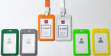 Vertical ID Card Holder with Lanyard, Assorted Colours