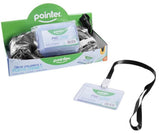 Pointer ID Card Badge Holder with Lanyard, Horizontal Format, Assorted Colours, Single Unit