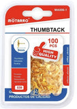 Motarro Gold Thumb Tacks, 100pc