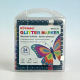 Glitter Marker Set with Sparkle Carry Case, 24 Colours