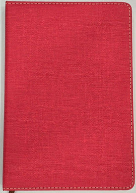 Lined Journal, Stitched Borders, Red