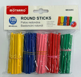 Round Stick Counters, Assorted Colours, 100pcs