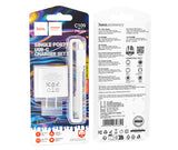Hoco C109 Fighter Single Port PD20W Charger Set (Type C To C), White