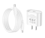Hoco C109 Fighter PD20W+QC3.0 Charger Set (Type C To iPhone), White