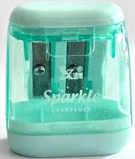 Sparkle Sharpener, Two-Hole with Barrel, Assorted Pastel Colours, Single Unit