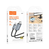 Hoco UA27 HD On-Screen Cable Type-C To HDtv, Metal Gray