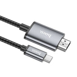 Hoco UA27 HD On-Screen Cable Type-C To HDtv, Metal Gray
