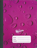 Winners Hardcover Notebook, 9"x7", Waterdrop Design, Assorted Colours