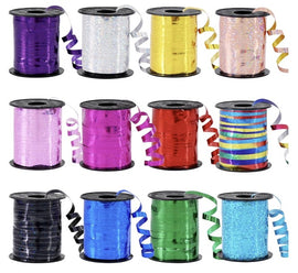 Roll of Curling Ribbon, Assorted Colours, 1 Roll