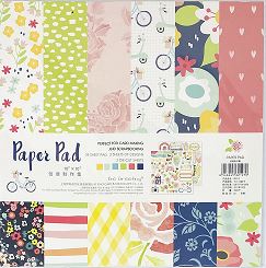 Eno Greetings 10x10 Craft Paper Scrapbooking Set, FUN PATTERNS