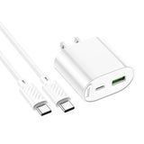 C109 Fighter Dual Port charger set (USB-A +Type-C) PD20W+QC3.0 with Type-C Cable included