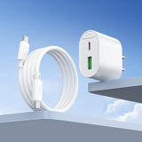 C109 Fighter Dual Port charger set (USB-A +Type-C) PD20W+QC3.0 with Type-C Cable included