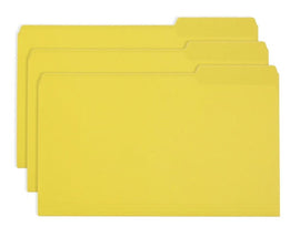 Manila File Folder, Paper, Legal, Single Count, YELLOW