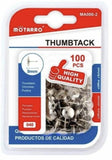 Motarro Silver Thumb Tacks, 100pc