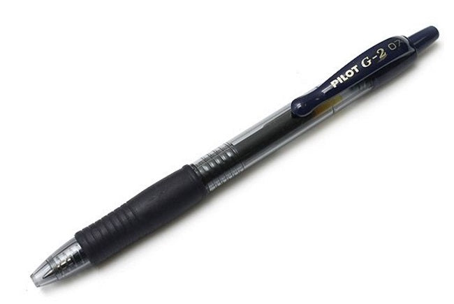 Pilot Pen, G2 Retractable Roller Ball Gel, FINE, BLACK, SINGLE PEN