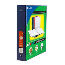 BAZIC Binder with 2 Pockets, 1.5", Blue, 3-Ring