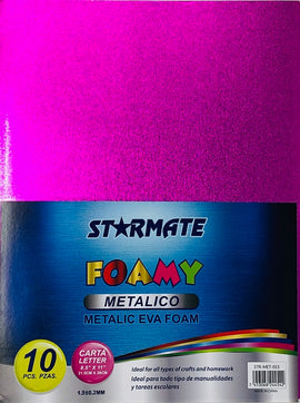Starmate Foam Sheets, Metallic Pink, 10 sheets