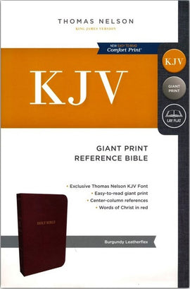 KJV Giant Print Bible,  Burgundy Leathersoft Cover