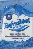 Refreshing Wipes, 30count, Blue