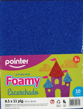 Pointer, Glitter Foam Sheets, ROYAL BLUE, 10 sheets