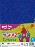 Pointer, Glitter Foam Sheets, ROYAL BLUE, 10 sheets