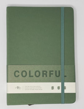 Colourful Pastelle Semi-Flexible Diary, 8x6in, SAGE GREEN