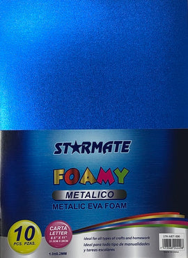 Starmate Foam Sheets, Metallic Blue, 10 sheets