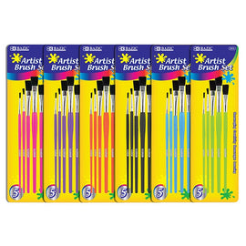 BAZIC, Paint Brush Set, Assorted Size, 5count