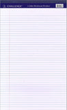 Challenge Legal Writing Pad, 8.5"X14", 40 sheets, WHITE