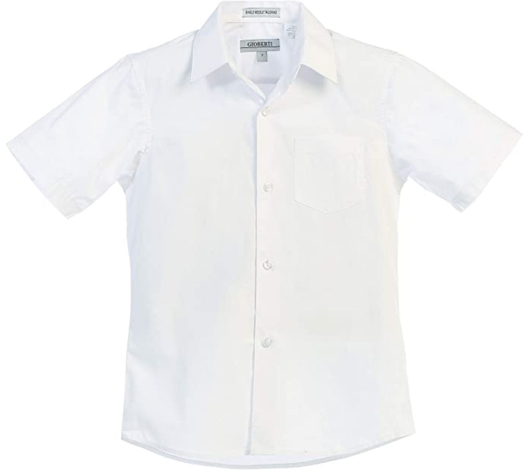 School Shirt Plain White, Large