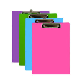 BAZIC, Clipboard with Low Profile Clip, Bright Color, PVC, Standard