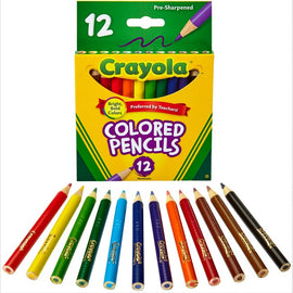 Crayola Short Golf Coloured Pencils, 12 Count