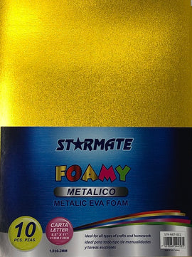 Starmate Foam Sheets, Metallic Gold, 10 sheets