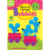 School Zone Where Do I Belong? Bubbles Sticker Skill Book Ages 3-5