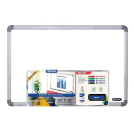 BAZIC Aluminum Frame Magnetic Whiteboard Value Pack, 24" x 36"