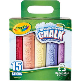 Crayola Washable Sidewalk Chalk, 15 sticks