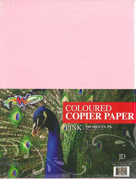 Coloured Copy Paper, Letter Size 8.5x11, 100 sheets per pack, PINK