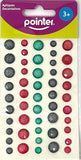 Pointer, Decorative 3D Gem Stickers, Assorted Colours & Patterns