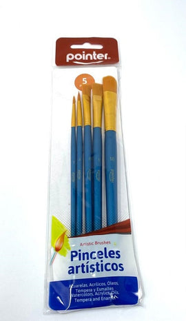 Pointer Artistic Paintbrush Set, BLUE, 5 piece